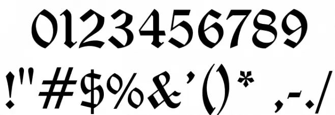 Manuscript フォント その他の文字