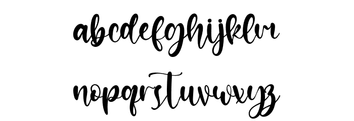 Manuscript Font LOWERCASE