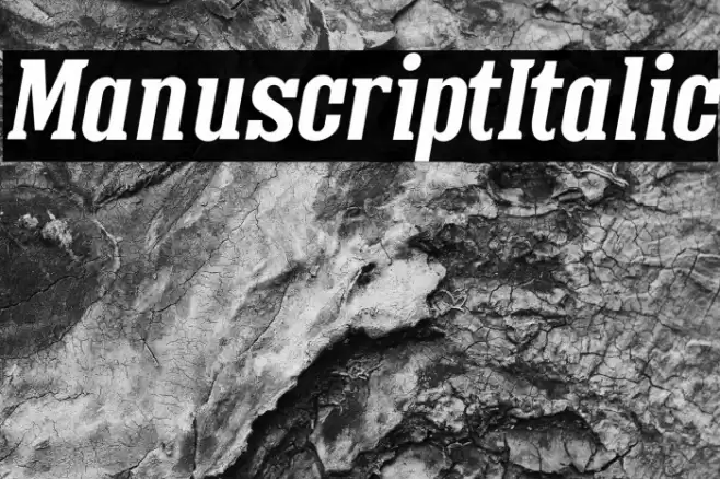 ManuscriptItalic Font examples