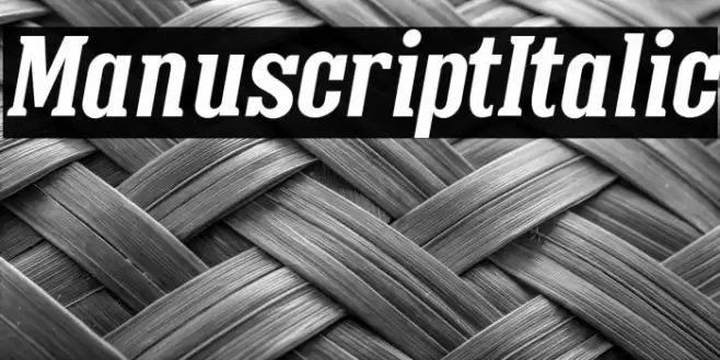 ManuscriptItalic Font examples