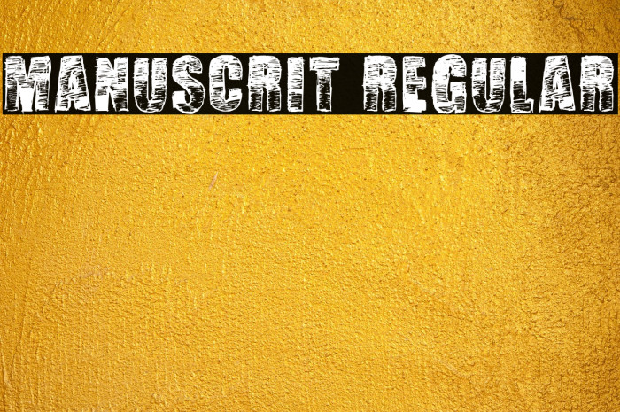 Manuscrit Regular Example 3