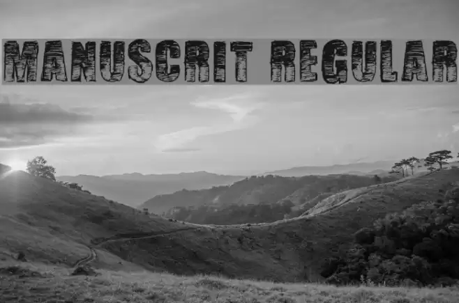 Manuscrit Regular Font examples