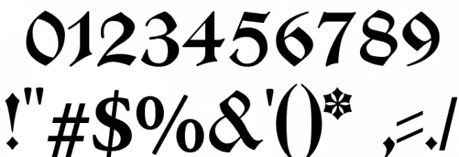 Manuskript Gothisch Font OTHER CHARS