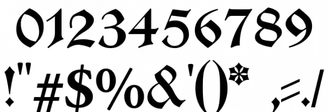 Manuskript Gothisch Font OTHER CHARS