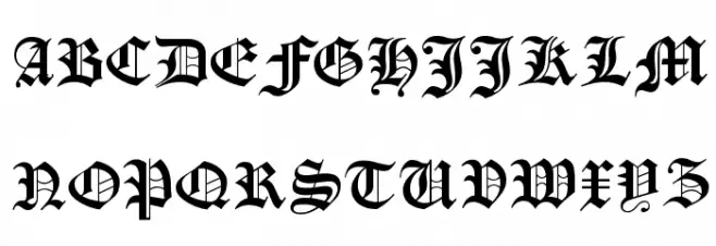 Manuskript Gothisch Schriftart Groß