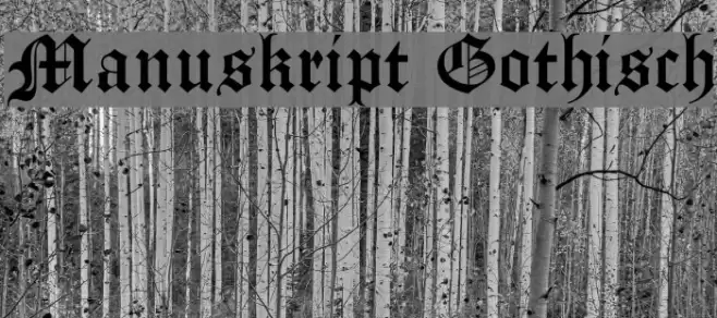 Manuskript Gothisch Font examples