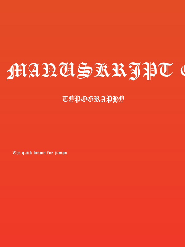 Manuskript Gothisch Poster