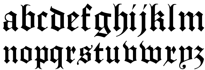 Manuskript Gothisch Font LOWERCASE
