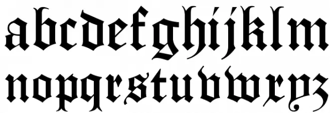 Manuskript Gothisch Font LOWERCASE