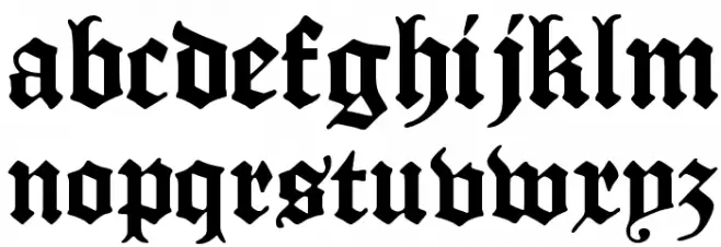 ManuskriptGotisch フォント 小文字
