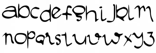Manustype Font Litere mari
