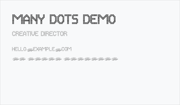 Many Dots Demo Business Card