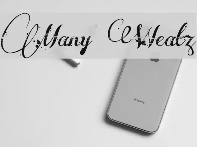 Many Weatz Font examples