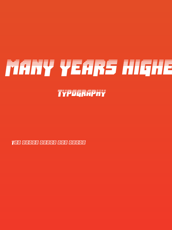 Many Years Higher Poster