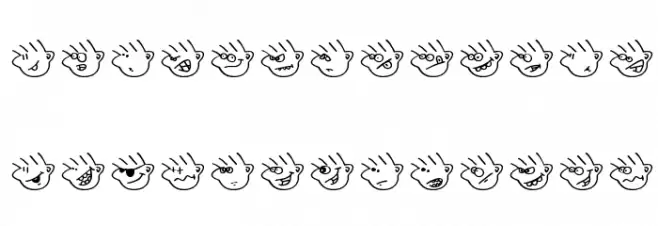 Many moods of Moe Schriftart Groß