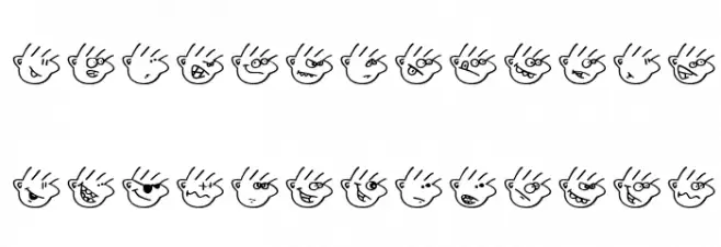 Many moods of Moe Schriftart Kleinbuchstaben