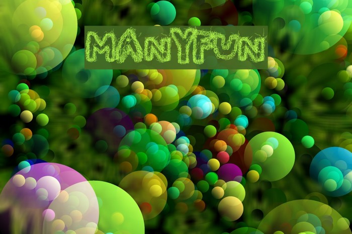 ManyFun Font examples