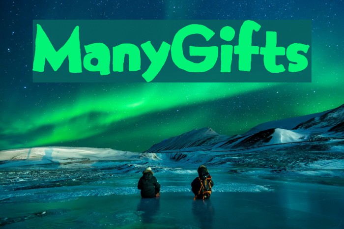 ManyGifts Font examples