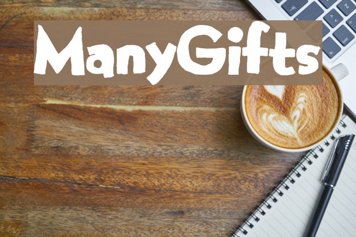 ManyGifts Font examples