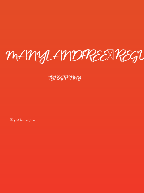 ManylandFree-Regular Poster