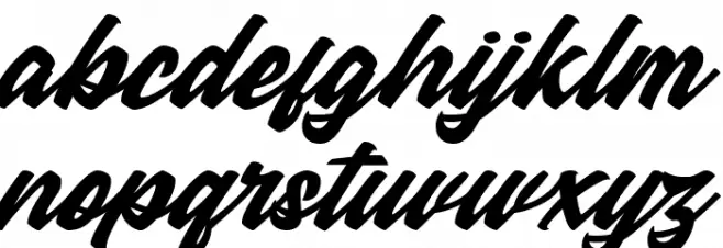 Manzein demo Schriftart Kleinbuchstaben