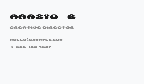 Manzyu__G Business Card