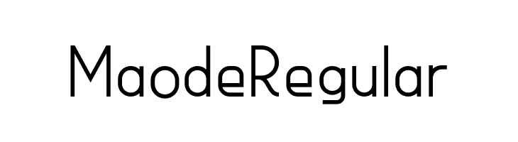 MaodeRegular  नि: शुल्क फ़ॉन्ट्स डाउनलोड