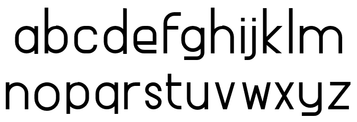 MaodeRegular Font LOWERCASE