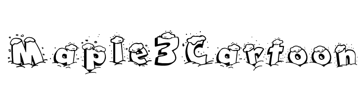 Maple 3 Cartoon  Fuentes Gratis Descargar