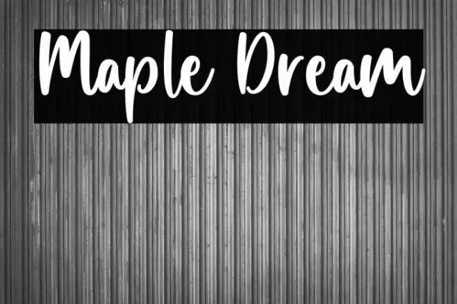 Maple Dream Caratteri examples