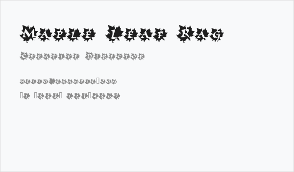 Maple Leaf Rag Business Card