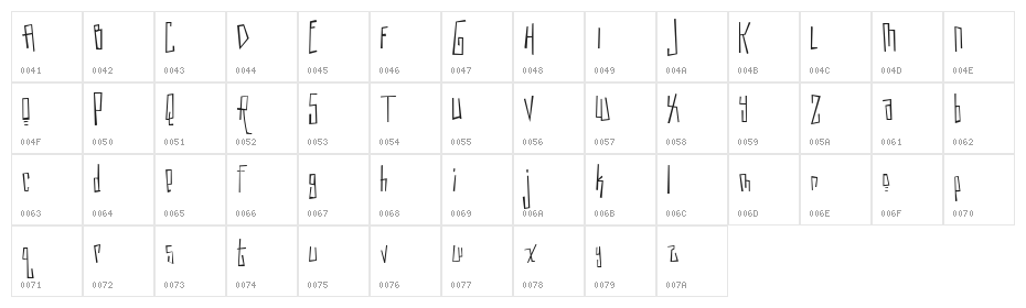 Maple Serum Character Map