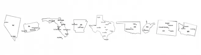 Maps of USA  免费字体下载