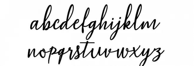 MaqellaScript Font LOWERCASE