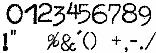 Maquina de Escribir Font OTHER CHARS