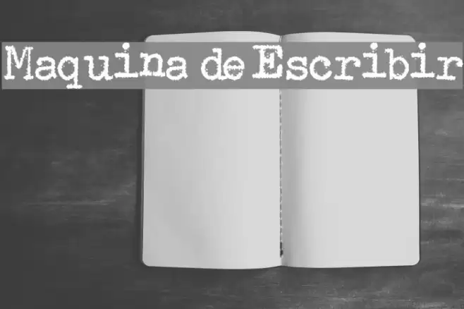 Maquina de Escribir Font examples