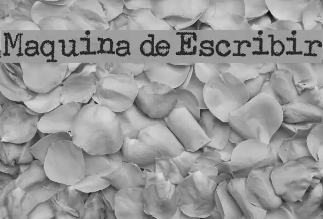 Maquina de Escribir Font examples