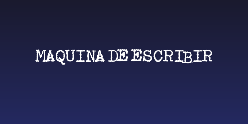 Maquina de Escribir Social Header