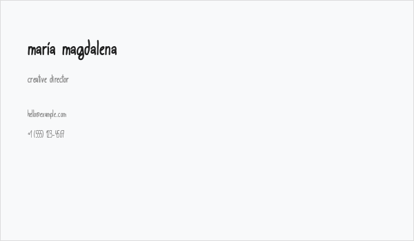 María Magdalena Business Card