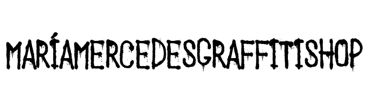 María Mercedes Graffiti Shop  Frei Schriftart Herunterladen