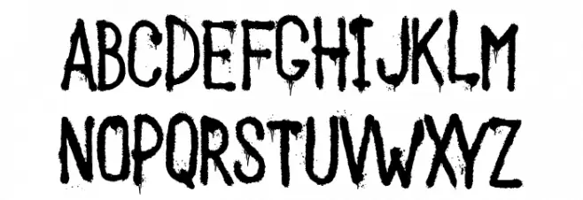 María Mercedes Graffiti Shop Schriftart Kleinbuchstaben