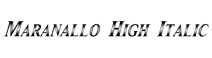 Maranallo High Italic Fonte