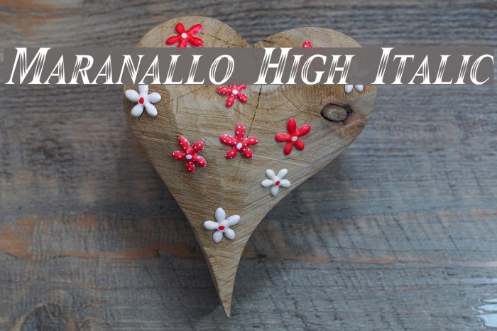 Maranallo High Italic Fonte examples
