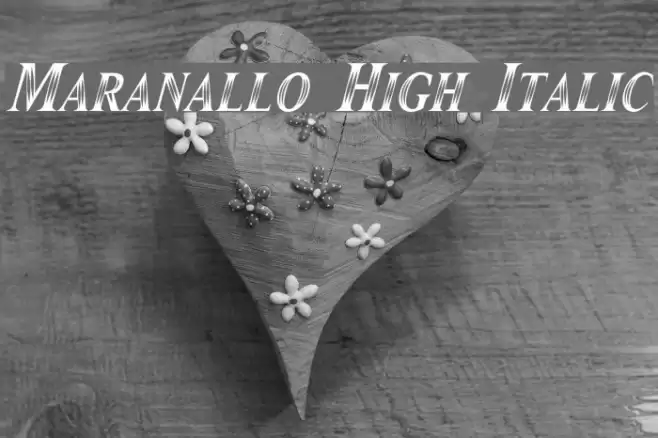 Maranallo High Italic Fonte examples