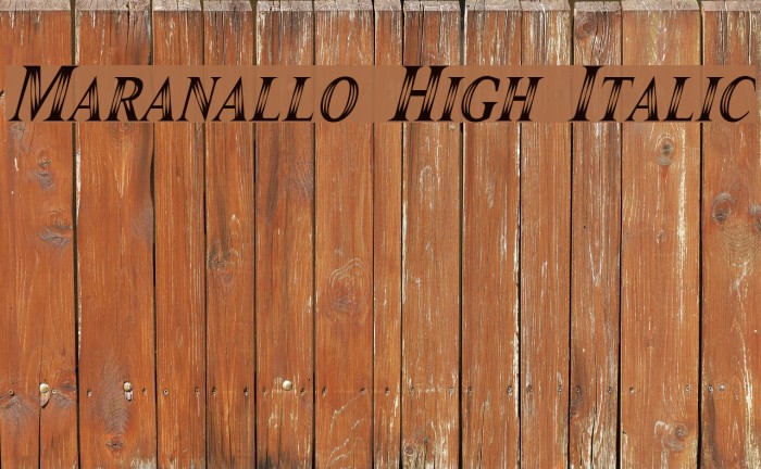 Maranallo High Italic Fonte examples