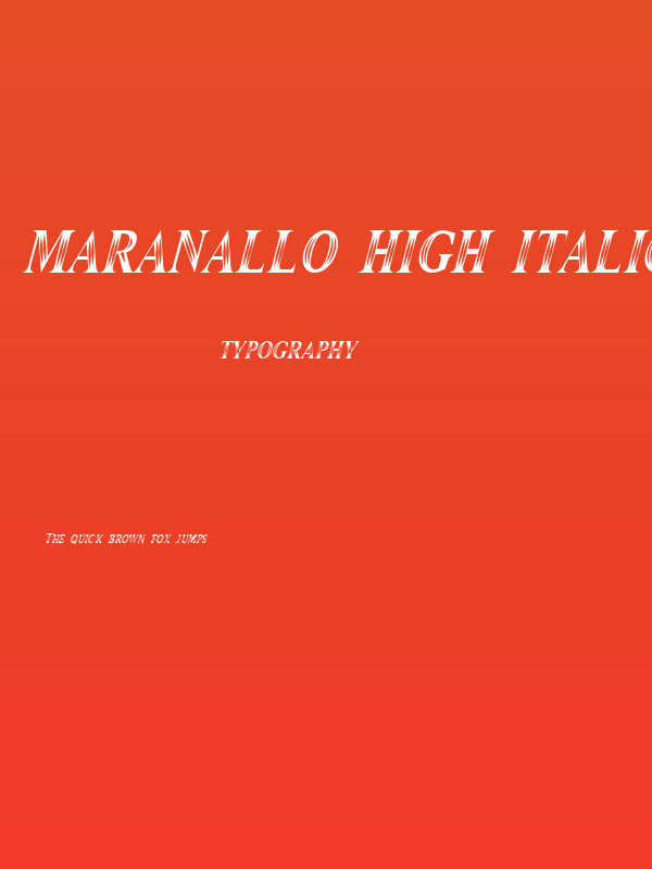 Maranallo High Italic Poster
