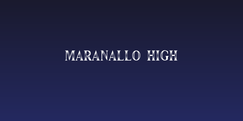 Maranallo High Social Header