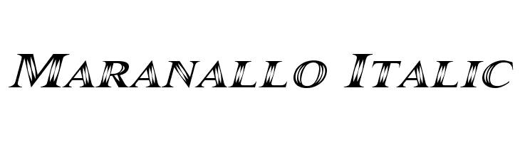 Maranallo Italic  フリーフォントのダウンロード