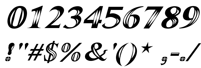 Maranallo Italic Font OTHER CHARS