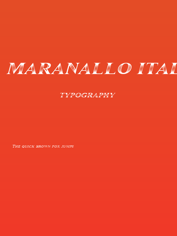 Maranallo Italic Poster